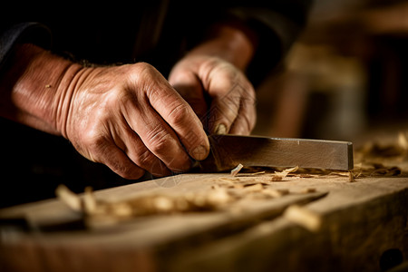 手工生产老木匠的手工制作背景
