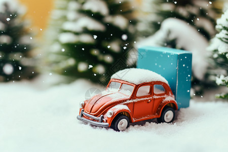 冬季的圣诞玩具背景图片
