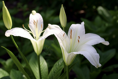 美丽的百合花朵背景图片