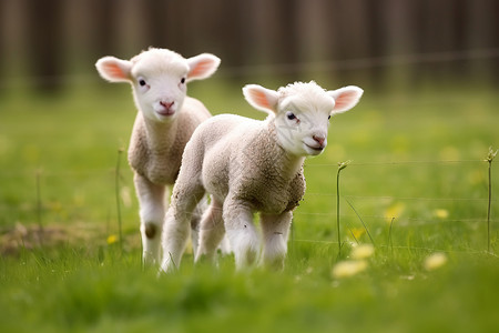 可爱小羊卷轴娱乐奔跑的羊羔背景