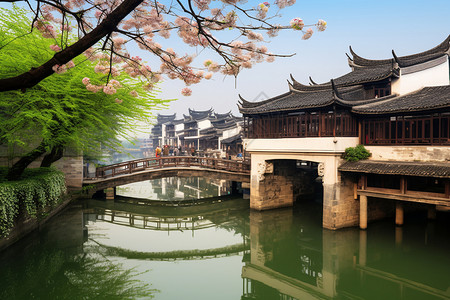 中国著名的江南美景背景图片