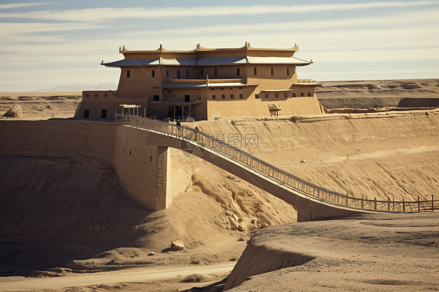 黄色调古建筑图片