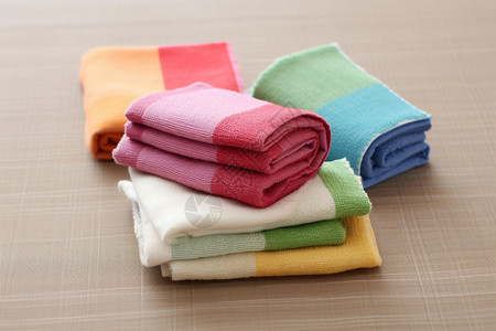 拿手帕可用于擦汗的毛巾背景