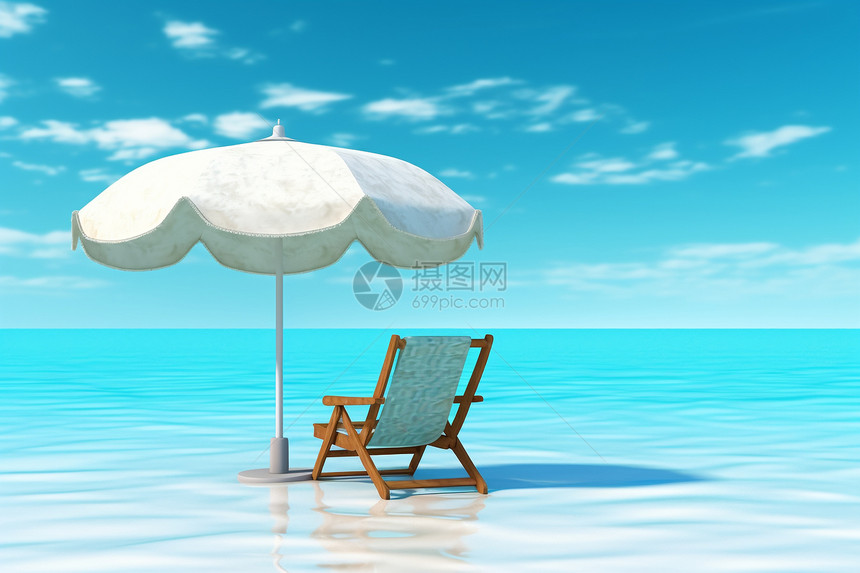 海边的度假椅图片