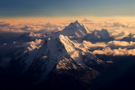 壮观的珠穆朗玛峰景观图片