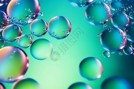 透明气泡液体多色背景背景图片