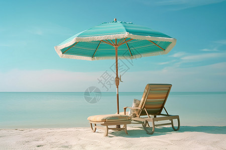 简约的沙滩椅图片