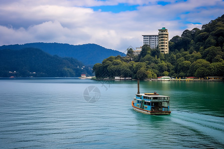 碧绿的潭水背景