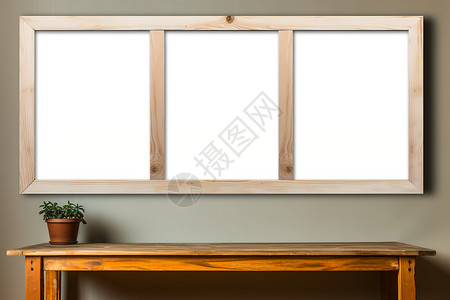 家居复古木制相框背景图片