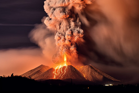 火山的爆发图片