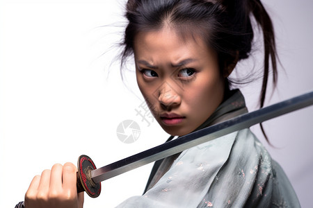 会武术的女人背景图片