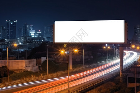 高速公路上的广告牌高清图片