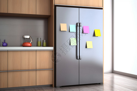 铁质的冰箱家用电器冰箱门高清图片