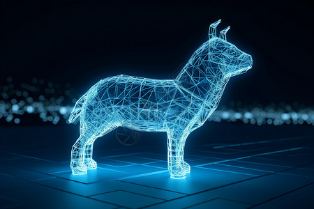 电子狗虚拟的电子发光模型设计图片
