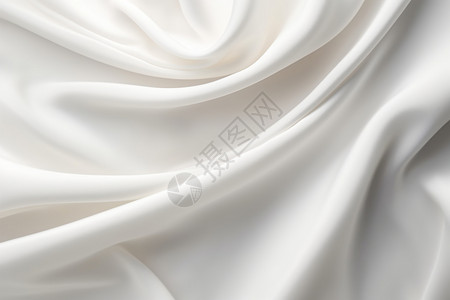 白绸缎波纹白丝织物背景