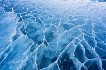 裂缝的冰盖冰冻冰盖高清图片