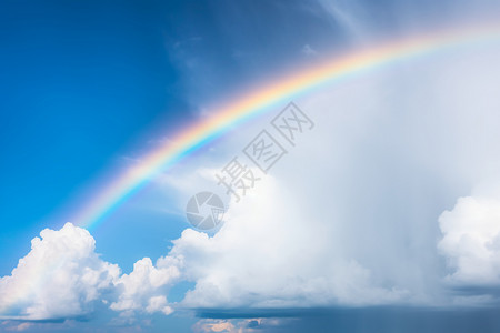 天空彩虹素材彩色的彩虹背景