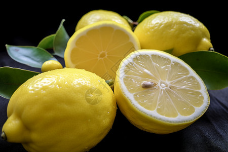 黄色的柠檬图片