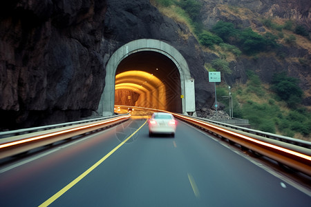 笔直的隧道背景图片
