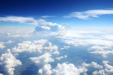 浩渺的白云背景图片