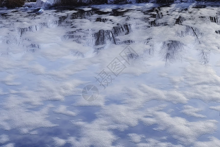 冬季冰冻的湖泊图片
