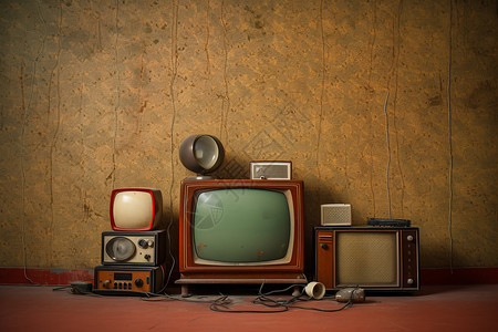 电视机显示器古董的电视机背景