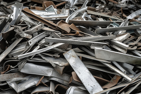 回收的工业废铁高清图片