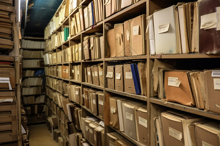 档案信息储藏室的文档背景