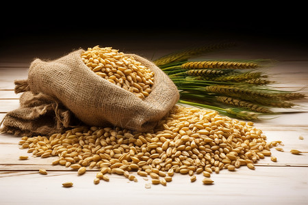 健康的小麦谷物图片