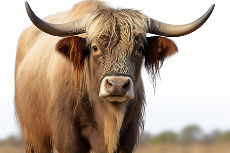 牦牛干户外的动物牦牛背景