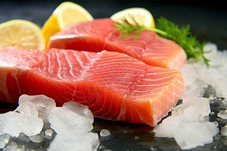 新鲜营养的鱼肉图片