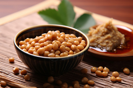 健康发酵食品纳豆高清图片