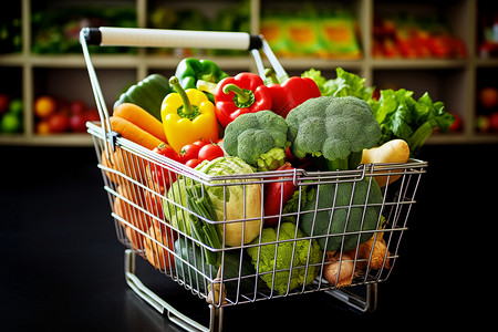 篮子里营养的蔬菜图片
