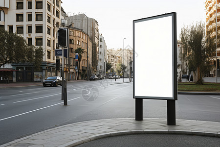 街道展示的面板背景图片
