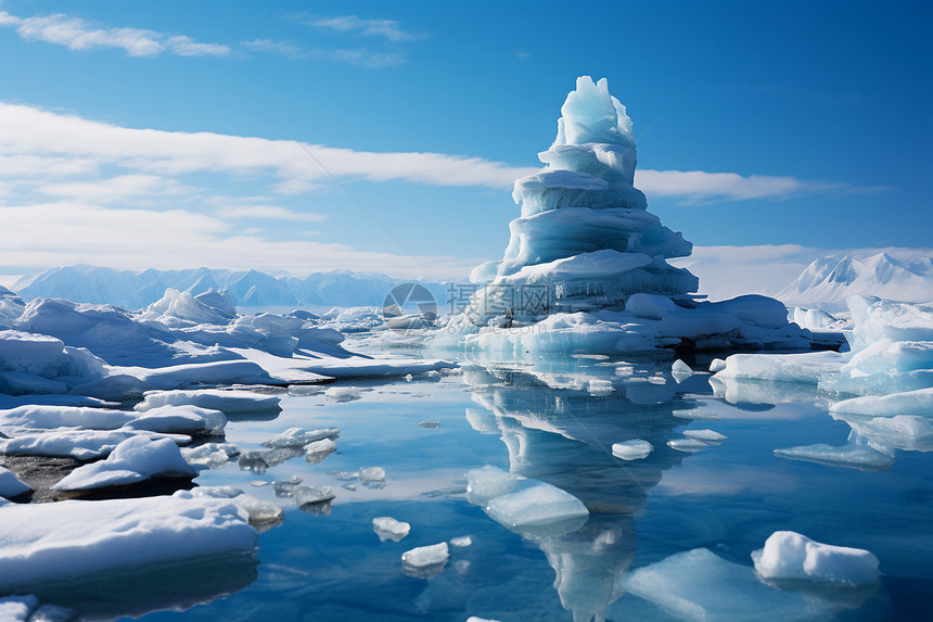 全球变暖融化的冰川图片