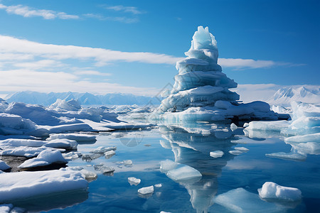 全球变暖融化的冰川图片