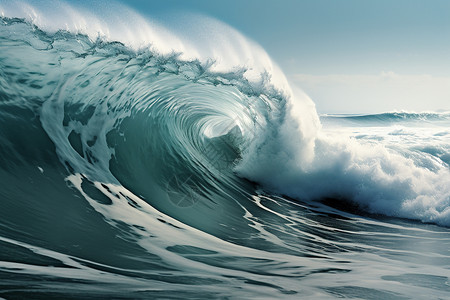 海洋汹涌的海浪背景图片