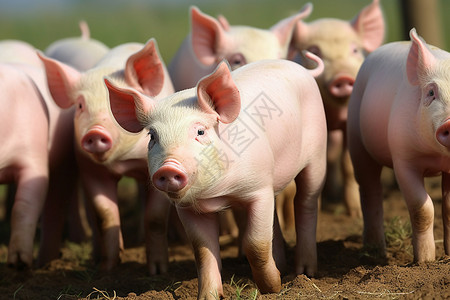 农场里的动物猪高清图片
