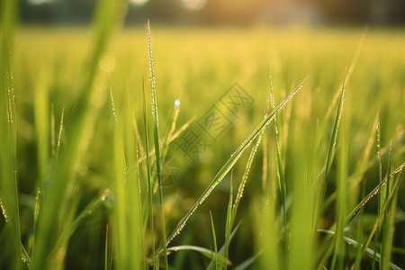 绿色的稻田叶子背景图片