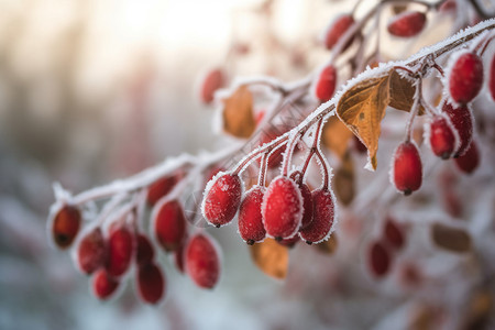 冬季户外的浆果图片