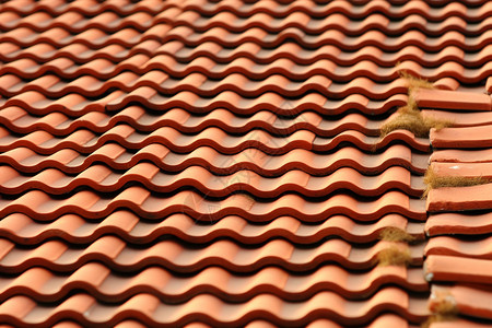 屋顶建筑的瓷砖背景图片