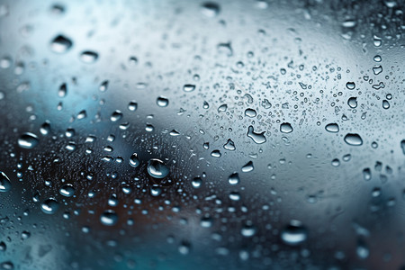 玻璃窗户上的雨滴图片
