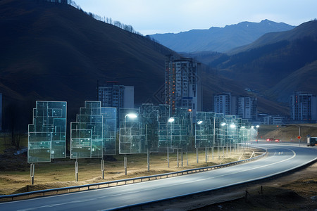 道路边的电池图片