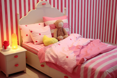 条纹枕头现代儿童房装修风格设计图片