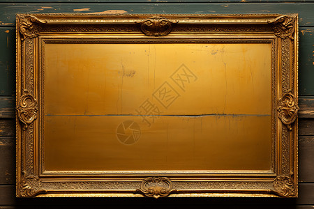 画廊的金色画框高清图片