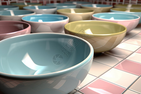 陶瓷碗的特写图片