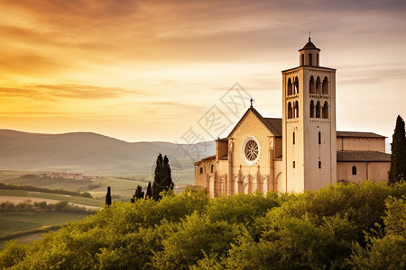 具有里程碑意义的修道院背景图片