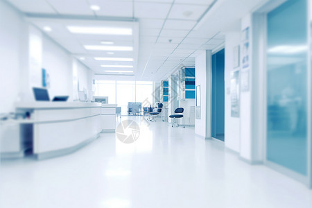 护理设备空旷的医院走廊设计图片