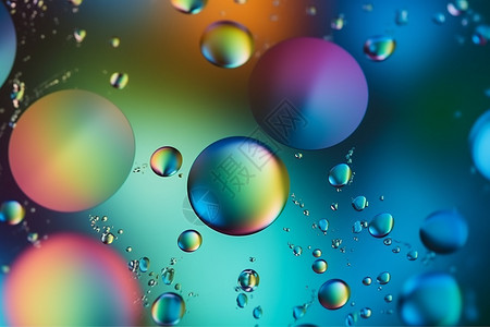 彩色质感气泡背景背景图片