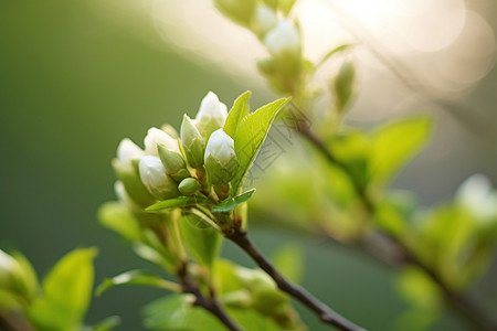 碧绿的嫩芽图片